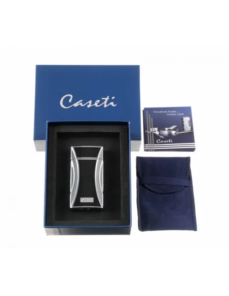 Зажигалка Caseti сигарная турбо, черная, с гильотиной CA285-1