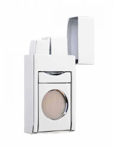 Зажигалка Caseti сигарная турбо, серебристая, с гильотиной CA285-4