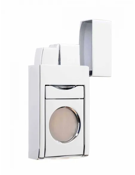 Зажигалка Caseti сигарная турбо, серебристая, с гильотиной CA285-4