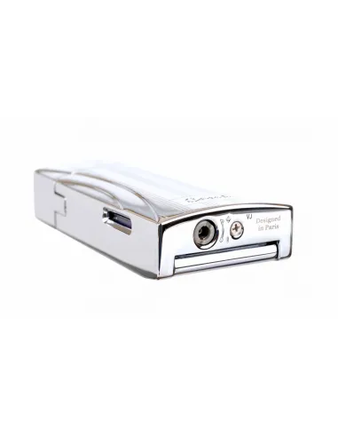 Зажигалка Caseti сигарная турбо, серебристая, с гильотиной CA285-4