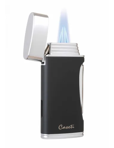 Зажигалка Caseti сигарная турбо (двойное пламя), черная CA583-1
