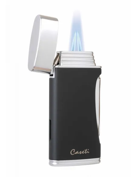 Зажигалка Caseti сигарная турбо (двойное пламя), черная CA583-1