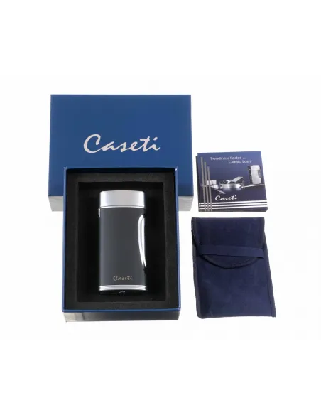 Зажигалка Caseti сигарная турбо (двойное пламя), черная CA583-1