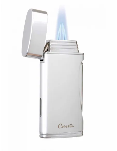 Зажигалка Caseti сигарная турбо (двойное пламя), серебристая CA583-3