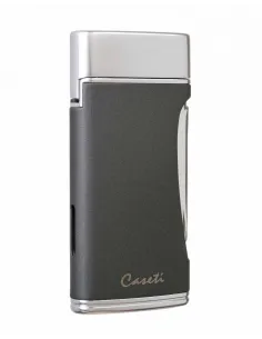 Зажигалка Caseti сигарная турбо (двойное пламя), серая CA583-4