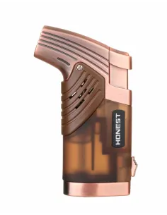 Зажигалка сигарная Honest, двойное пламя, с пробойником, бронза 776-Bronze