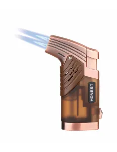 Зажигалка сигарная Honest, двойное пламя, с пробойником, бронза 776-Bronze 2