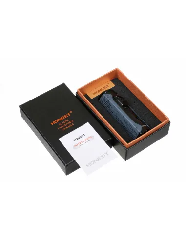 Зажигалка сигарная Honest, четверное пламя, с пробойником, черная 781-Black