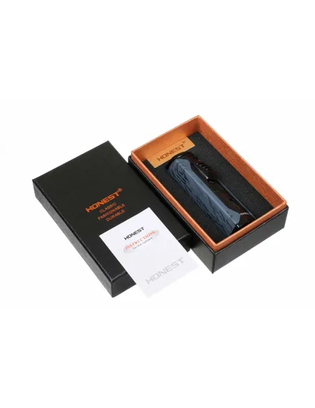 Зажигалка сигарная Honest, четверное пламя, с пробойником, черная 781-Black