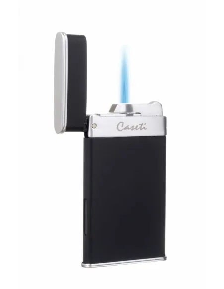 Зажигалка Caseti турбо, тонкая, черная CA418-2