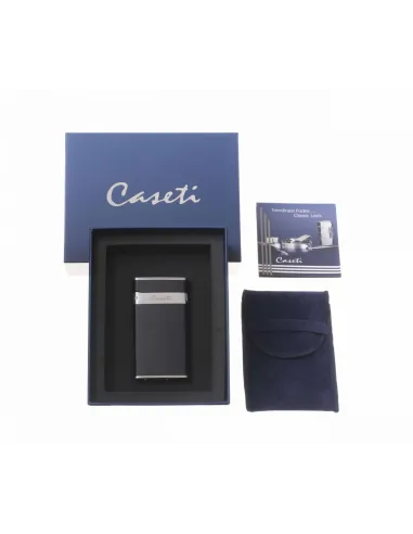 Зажигалка Caseti турбо, тонкая, черная CA418-2
