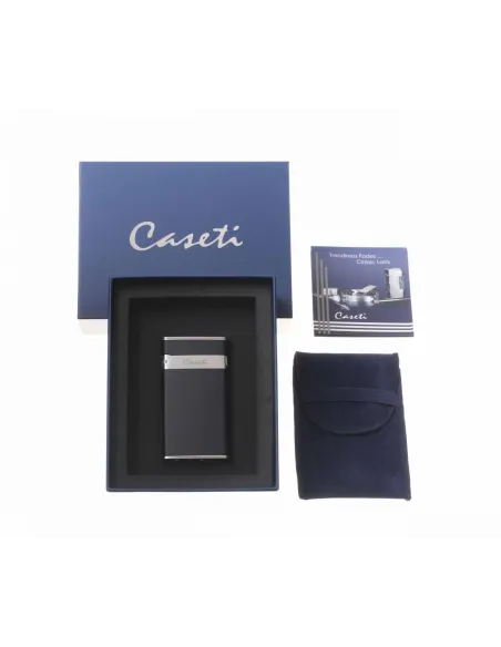 Зажигалка Caseti турбо, тонкая, черная CA418-2