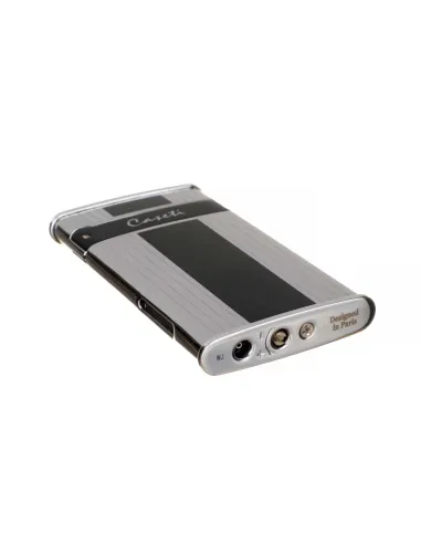 Зажигалка Caseti турбо, тонкая, серебристая CA418-3