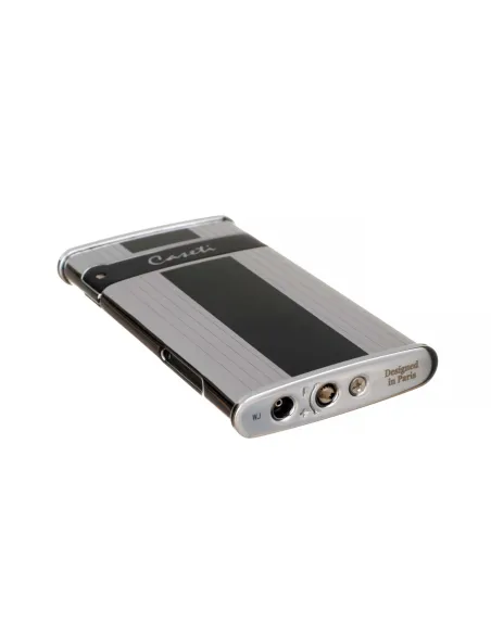 Зажигалка Caseti турбо, тонкая, серебристая CA418-3