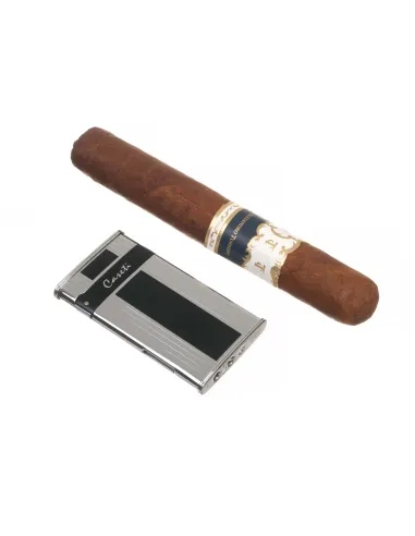 Зажигалка Caseti турбо, тонкая, серебристая CA418-3