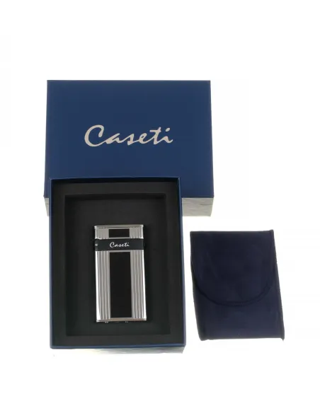 Зажигалка Caseti турбо, тонкая, серебристая CA418-3