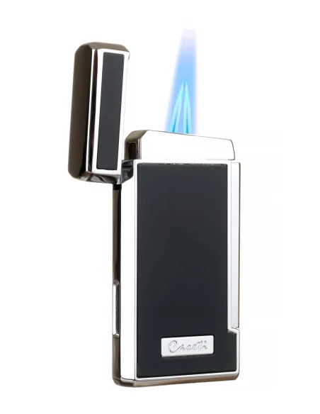 Зажигалка Caseti сигарная, турбо (двойное пламя), черная CA437-1