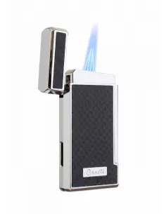 Зажигалка Caseti сигарная, турбо (двойное пламя), черная CA437-4 2