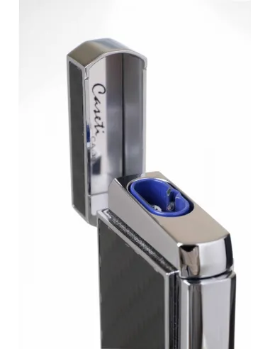 Зажигалка Caseti сигарная, турбо (двойное пламя), черная CA437-4