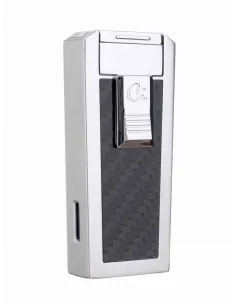Зажигалка Caseti сигарная, турбо (тройное пламя), карбон CA439-1