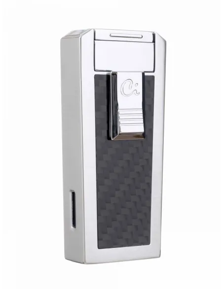 Зажигалка Caseti сигарная, турбо (тройное пламя), карбон CA439-1