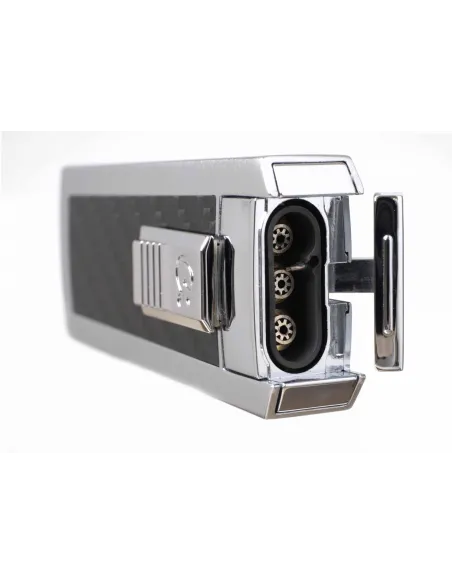 Зажигалка Caseti сигарная, турбо (тройное пламя), карбон CA439-1