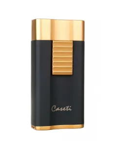 Зажигалка Caseti сигарная, турбо, черно-золотистая CA558-5