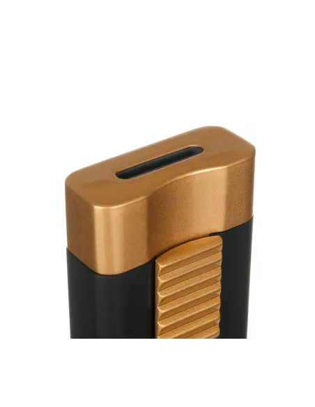 Зажигалка Caseti сигарная, турбо, черно-золотистая CA558-5