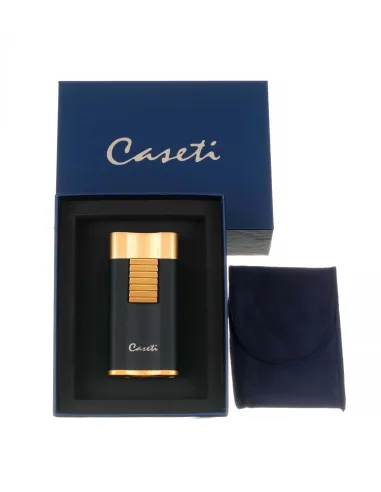 Зажигалка Caseti сигарная, турбо, черно-золотистая CA558-5