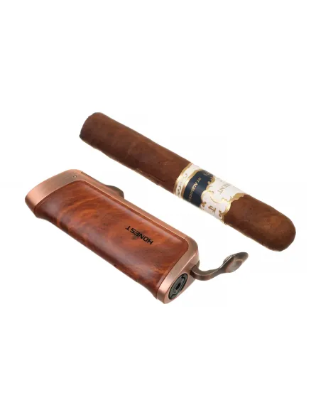 Зажигалка сигарная Honest, тройное пламя, с пробойником, бронза 787-Bronze