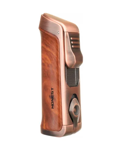 Зажигалка сигарная Honest, тройное пламя, с пробойником, бронза 787-Bronze