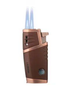 Зажигалка сигарная Honest, двойное пламя, с пробойником, бронза 754-Bronze 2