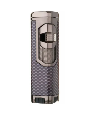 Зажигалка сигарная Honest, четверное пламя, карбон 751-Carbon