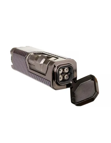 Зажигалка сигарная Honest, четверное пламя, карбон 751-Carbon