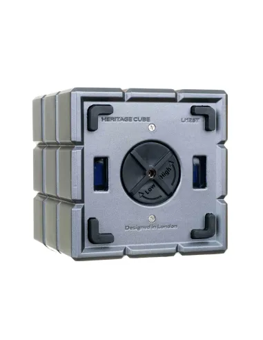 Зажигалка настольная Colibri Heritage двойного действия: турбо или обычное пламя, Оружейная сталь LI125T3