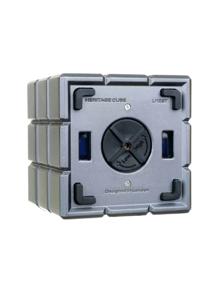 Зажигалка настольная Colibri Heritage двойного действия: турбо или обычное пламя, Оружейная сталь LI125T3