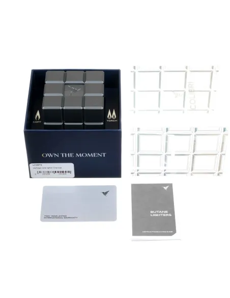 Зажигалка настольная Colibri Heritage двойного действия: турбо или обычное пламя, Оружейная сталь LI125T3