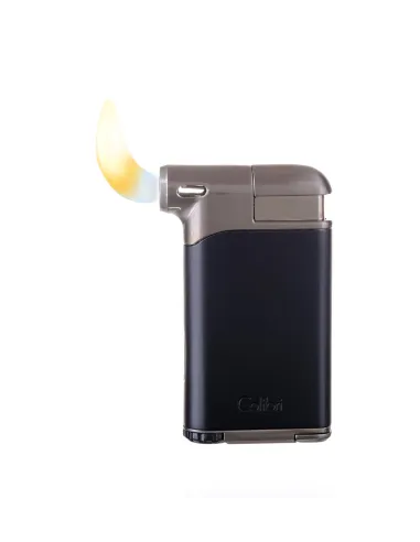 Зажигалка трубочная Colibri Pacific с тампером, черный-оружейная сталь LI400C7