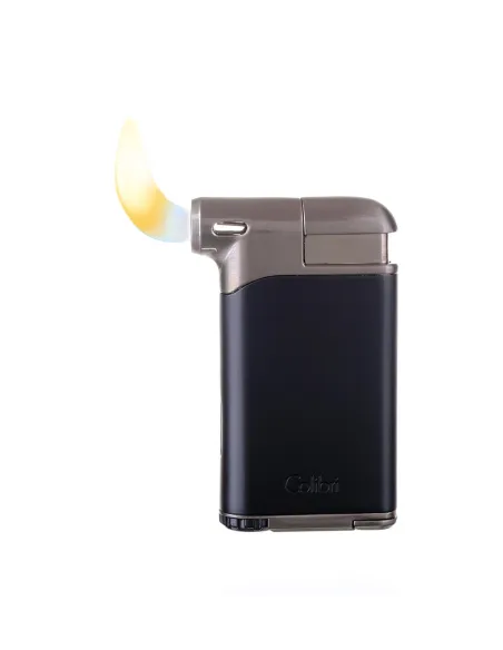 Зажигалка трубочная Colibri Pacific с тампером, черный-оружейная сталь LI400C7