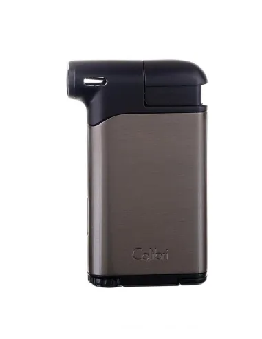 Зажигалка трубочная с тампером Colibri Pacific, оружейная сталь-черный LI400C8