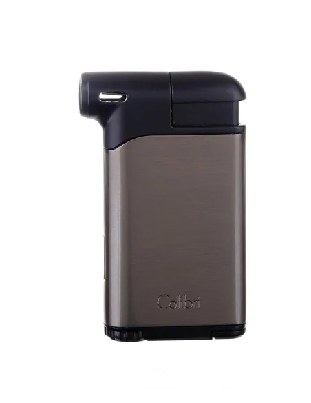 Зажигалка трубочная с тампером Colibri Pacific, оружейная сталь-черный LI400C8