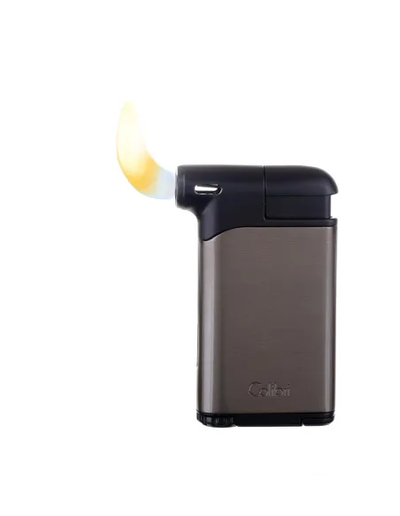 Зажигалка трубочная с тампером Colibri Pacific, оружейная сталь-черный LI400C8
