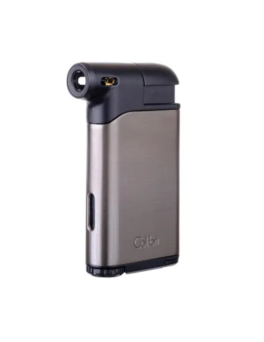 Зажигалка трубочная с тампером Colibri Pacific, оружейная сталь-черный LI400C8
