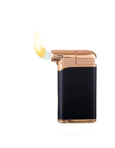 Зажигалка трубочная Colibri Pacific с тампером, черный-красное золото LI400C9