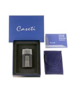Зажигалка Caseti сигарная, турбо, черно-серебристая CA436-4 2