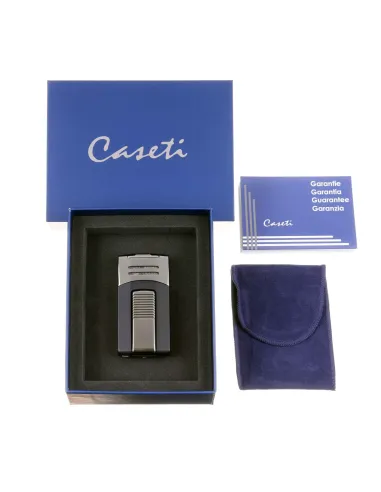 Зажигалка Caseti сигарная, турбо, черно-серебристая CA436-4