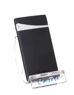 Зажигалка Caseti, турбо, плоское пламя, супертонкая, черная CA500-2