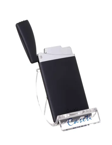 Зажигалка Caseti, турбо, плоское пламя, супертонкая, черная CA500-2