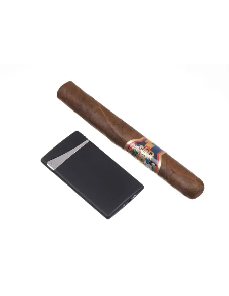 Зажигалка Caseti, турбо, плоское пламя, супертонкая, черная CA500-2