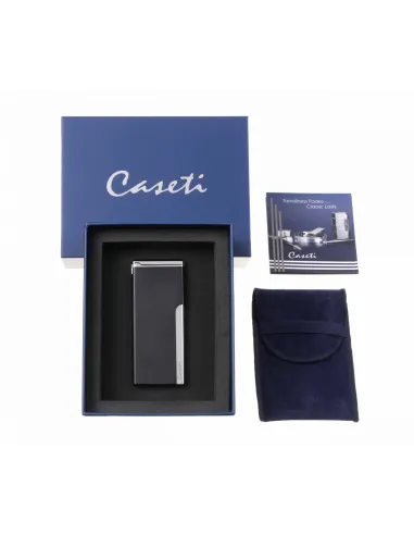 Зажигалка Caseti, турбо, супертонкая, черная CA453-1